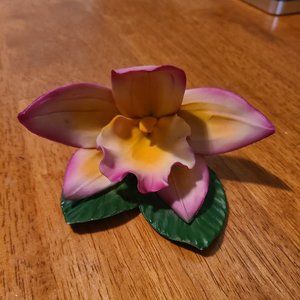 Capodimonte Porcelain Purple Cattleya
